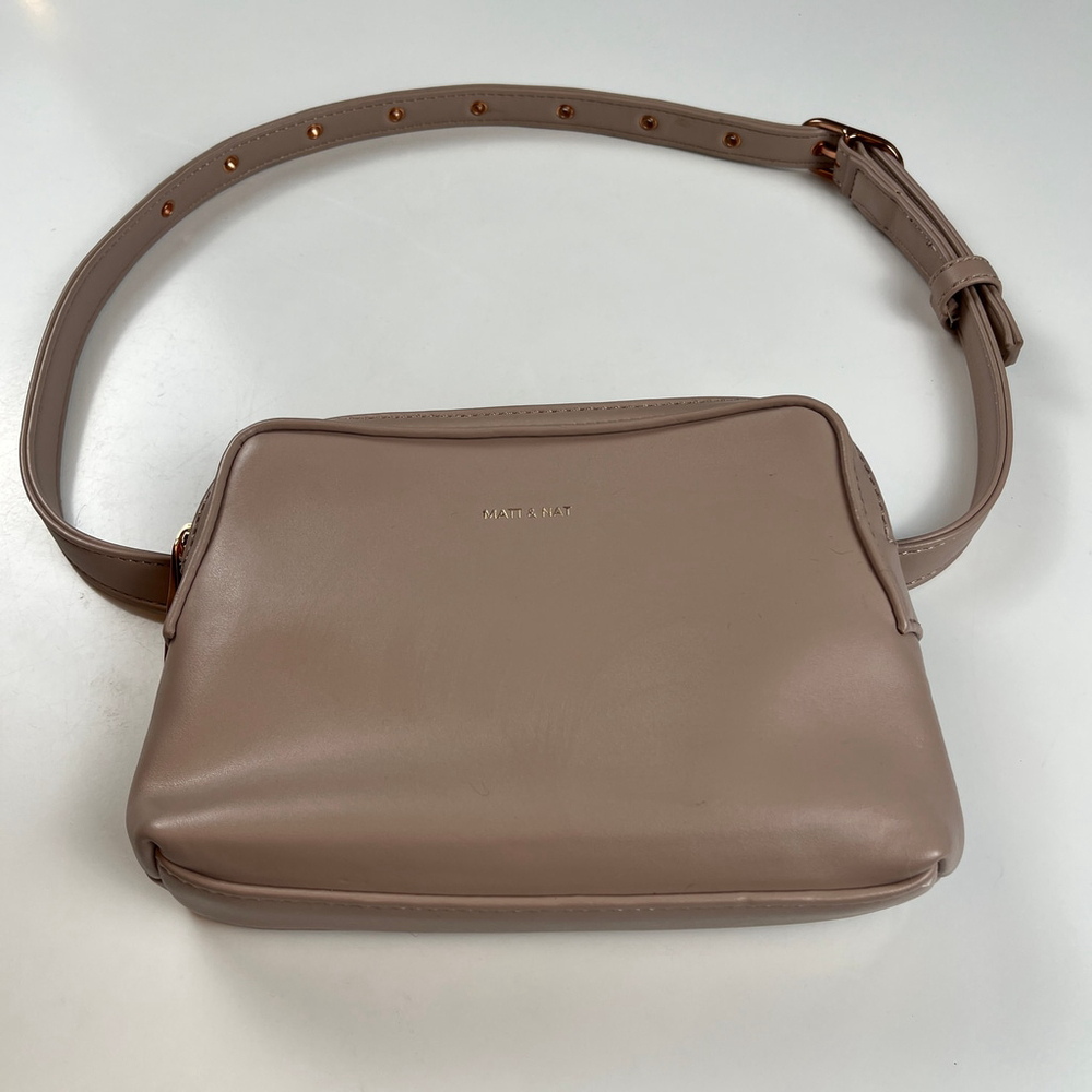 Matt & Nat Paris Belt bag fanny pack vegan leather pink chalet